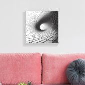 Moderne Minimalistische Abstracte Draadframe Tunne Canvas Afdruk (Insitu (Woonkamer))