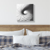 Moderne Minimalistische Abstracte Draadframe Tunne Canvas Afdruk (Insitu (Slaapkamer))