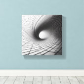 Moderne Minimalistische Abstracte Draadframe Tunne Canvas Afdruk (Insitu (Houten vloer))