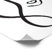 Moderne minimalistische Abstracte Face Line Art te Poster (Hoek)