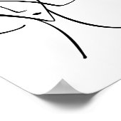 Moderne minimalistische Abstracte Face Line Art te Poster (Hoek)