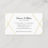 Moderne minimalistische Abstracte Faux Gold Profes Visitekaartje (Achterkant)