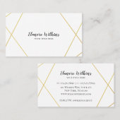 Moderne minimalistische Abstracte Faux Gold Profes Visitekaartje (Voorkant / Achterkant)