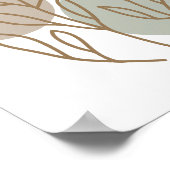 Moderne minimalistische Abstracte Floral Line Art  Poster (Hoek)