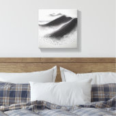 Moderne Minimalistische Abstracte Gestippelde Land Canvas Afdruk (Insitu (Slaapkamer))