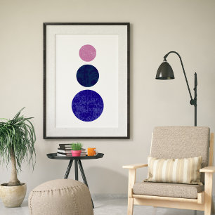 Moderne Minimalistische Abstracte Kunst Cirkels Po Poster