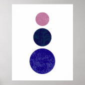 Moderne Minimalistische Abstracte Kunst Cirkels Po Poster (Voorkant)
