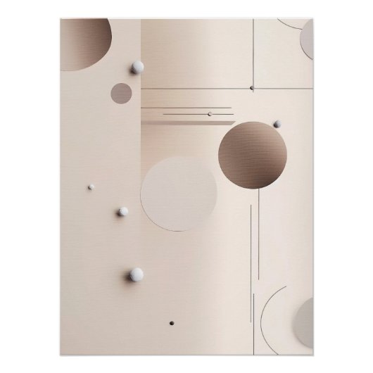 Moderne, minimalistische abstracte kunst perfect poster (Voorkant)
