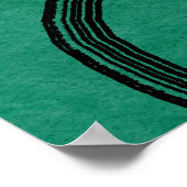 Moderne minimalistische Abstracte lijn art Poster (Hoek)