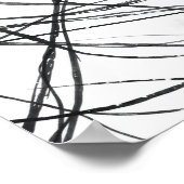 Moderne Minimalistische Abstracte Lijnkunst Poster (Hoek)