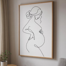 Moderne Minimalistische Abstracte Lijnkunst Tekeni Poster