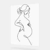 Moderne Minimalistische Abstracte Lijnkunst Tekenp Acryl Bord (Hoek)