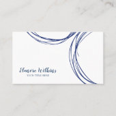 Moderne Minimalistische Abstracte Marineblauw & Visitekaartje (Voorkant)