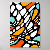 Moderne minimalistische Abstracte neurografische k Poster (Voorkant)