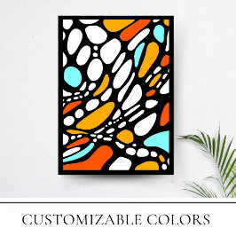 Moderne minimalistische Abstracte neurografische k Poster