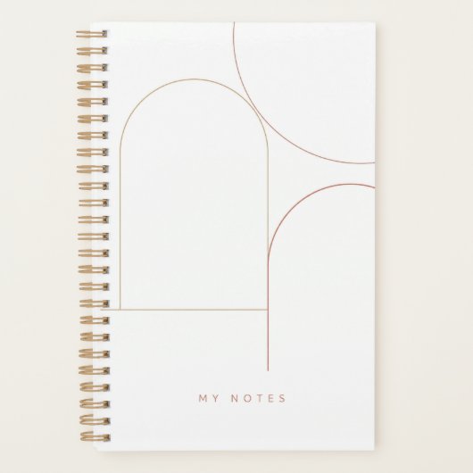 Moderne Minimalistische Abstracte Terracotta Geome Planner (Voorkant)