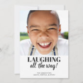 Moderne Minimalistische Abstracte Vakantiefoto Feestdagenkaart (Voorkant)