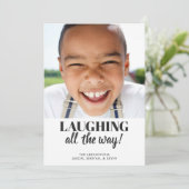 Moderne Minimalistische Abstracte Vakantiefoto Feestdagenkaart (Staand voorkant)