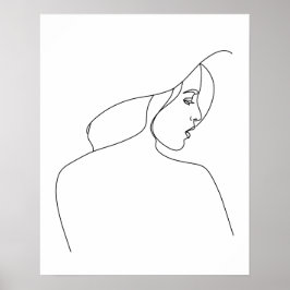 Moderne minimalistische Abstracte vrouw in Pet Lin Poster