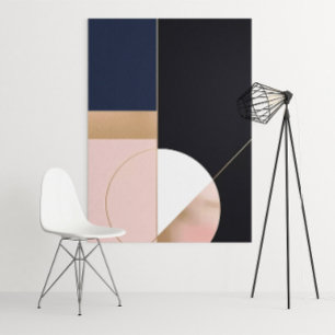 Moderne, minimalistische abstracte wandkunst foto afdruk