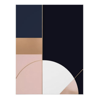 Moderne, minimalistische abstracte wandkunst perfect poster