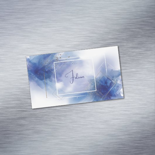 Moderne minimalistische Abstracte Waterverf Magnetisch Visitekaartje (Voorbeeld)