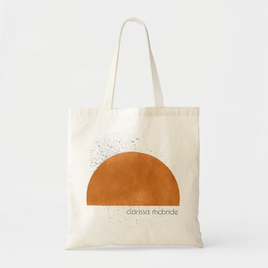 Moderne Minimalistische Abstracte Zon Tote Bag (Voorkant)