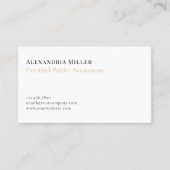 Moderne minimalistische accountant CPA Visitekaartje (Voorkant)