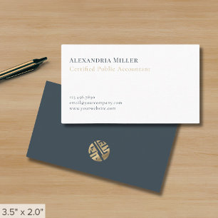 Moderne minimalistische accountant visitekaartje