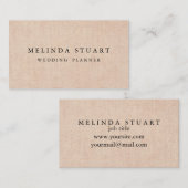 Moderne minimalistische achtergrond van chic Burla Visitekaartje (Voorkant / Achterkant)