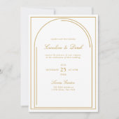 Moderne minimalistische acryl bruiloft uitnodiging (Voorkant)
