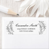 Moderne, minimalistische Adresetiketten uit botani Etiket (Insitu)