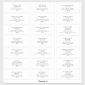 Moderne minimalistische Adresetiketten voor bruilo Sticker