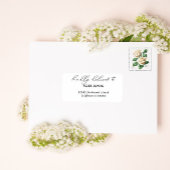 Moderne minimalistische adresetiketten voor bruilo sticker