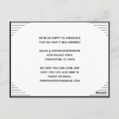 Moderne Minimalistische Adreswijziging Verhuizing Briefkaart (Achterkant)