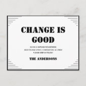 Moderne Minimalistische Adreswijziging Verhuizing Briefkaart (Voorkant)