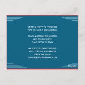Moderne Minimalistische Adreswijziging Verhuizing Briefkaart (Achterkant)