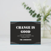 Moderne Minimalistische Adreswijziging Verhuizing Briefkaart (Staand voorkant)