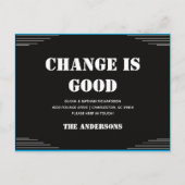 Moderne Minimalistische Adreswijziging Verhuizing Briefkaart (Voorkant)
