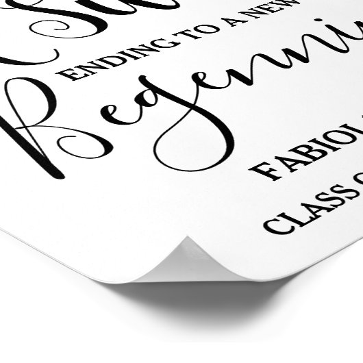 Moderne minimalistische Advocaat Afstuderen Drink  Poster (Hoek)