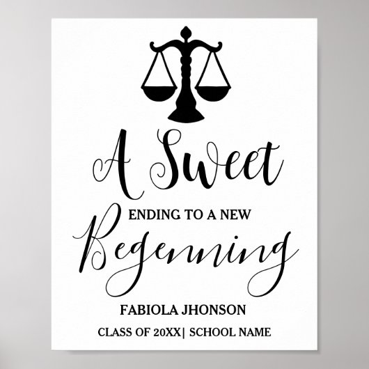 Moderne minimalistische Advocaat Afstuderen Drink  Poster (Voorkant)