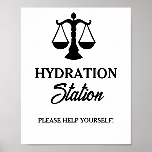 Moderne minimalistische Advocaat Afstuderen Drink Poster (Voorkant)