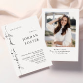 Moderne Minimalistische AFBEELDING Afstudeerfeest Kaart