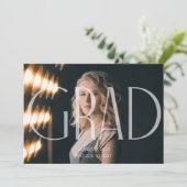 Moderne minimalistische afstudeer aankondiging 202 (Staand voorkant)