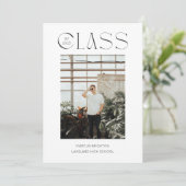Moderne minimalistische afstudeeraankondiging 2023 kaart (Staand voorkant)