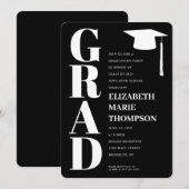 Moderne minimalistische AFSTUDEERDER Afstuderen Gr Kaart (Voorkant / Achterkant)