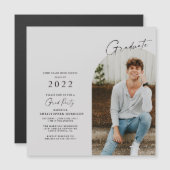 Moderne, minimalistische Afstudeerder nodigt fotom (Voorkant / Achterkant)