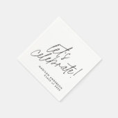 Moderne minimalistische afstudeerfeest servetten (Hoek)