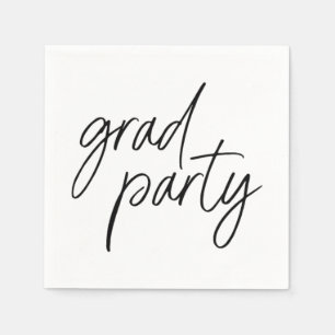 Moderne minimalistische afstudeerfeest servetten