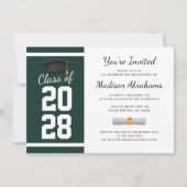 Moderne Minimalistische Afstudeerfeest Typografie Kaart (Voorkant)